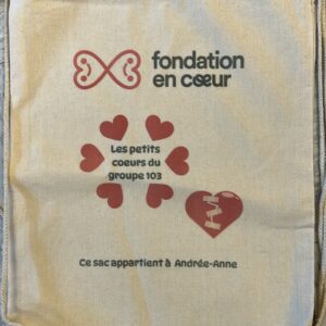 Sac fondation en coeur + don de 10$
